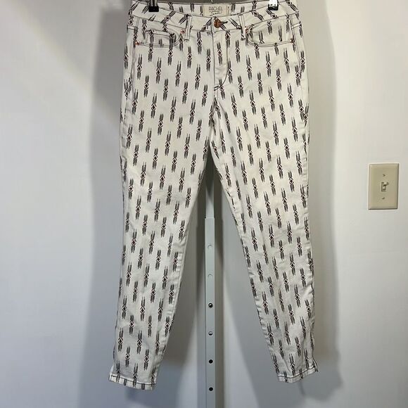 RACHEL RACHEL ROY Women’s Aztec Print Zip Cuff Skinny Jeans White Size 29 - Picture 5 of 12